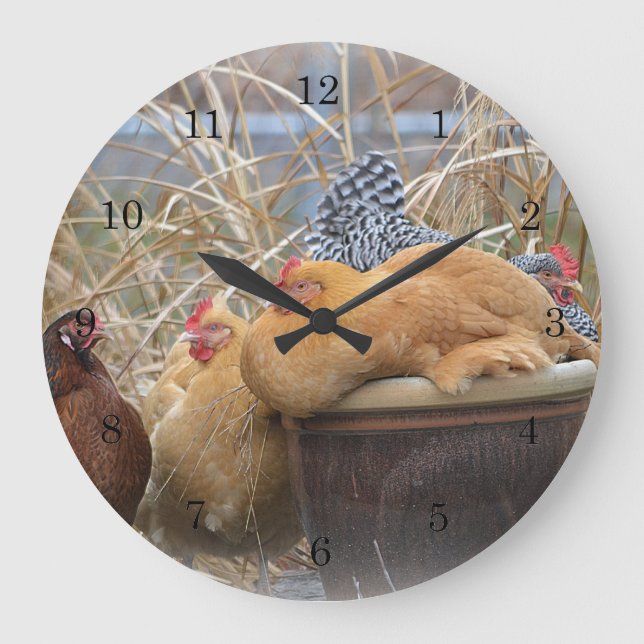 Grande Horloge Ronde Clock de Chicken (Recto)