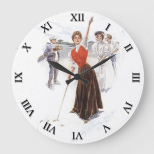 Grande Horloge Ronde Clock de golf de Woman