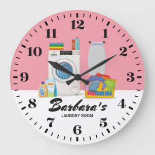 Grande Horloge Ronde Clock de Laundry Room