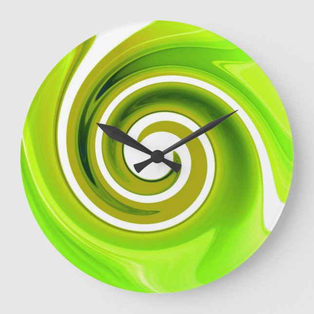 Grande Horloge Ronde Clock de Lime (Recto)
