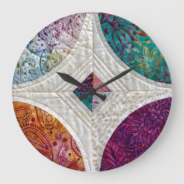 Grande Horloge Ronde Clock de Quilted (Recto)