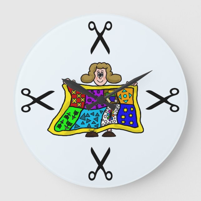 Grande Horloge Ronde Clock de Quilting (Recto)