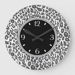 Grande Horloge Ronde Clock de Snow Leopard