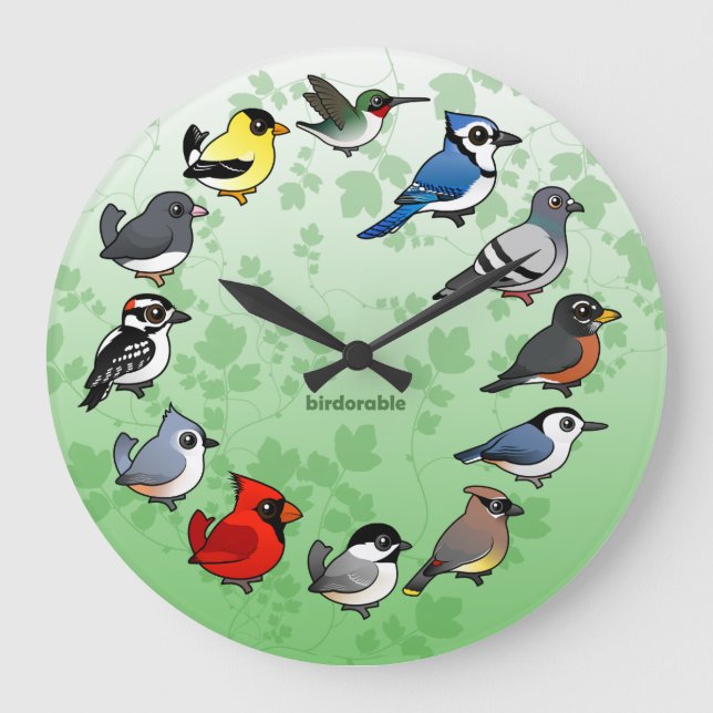 Grande Horloge Ronde Clock de Songbird (Recto)