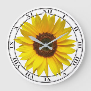 Grande Horloge Ronde Clock de Sunflower