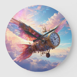 Grande Horloge Ronde Clock de Time Flies