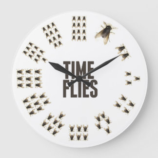 Grande Horloge Ronde Clock de Time Flies