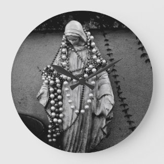 Grande Horloge Ronde Clock de Virgin Mary Madonna