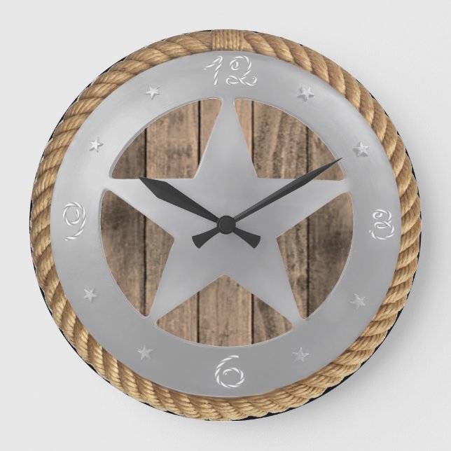GRANDE HORLOGE RONDE CLOCK DE WESTERN STAR BADGE (Recto)