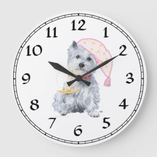 Grande Horloge Ronde Clock de White Terrier