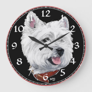 Grande Horloge Ronde Clock de White Terrier