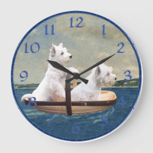 Grande Horloge Ronde Clock de White Terrier