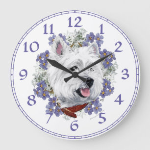 Grande Horloge Ronde Clock de White Terrier