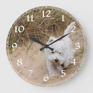 Grande Horloge Ronde Clock de White Terrier