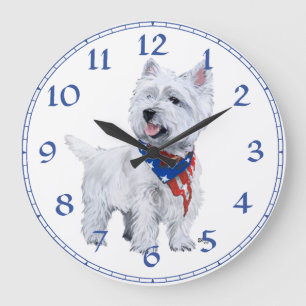 Grande Horloge Ronde Clock de White Terrier