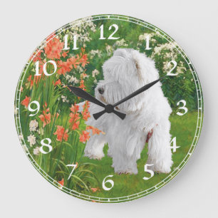 Grande Horloge Ronde Clock de White Terrier