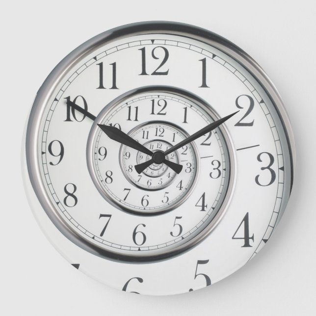 Grande Horloge Ronde Clock du Temps Abstract (Recto)
