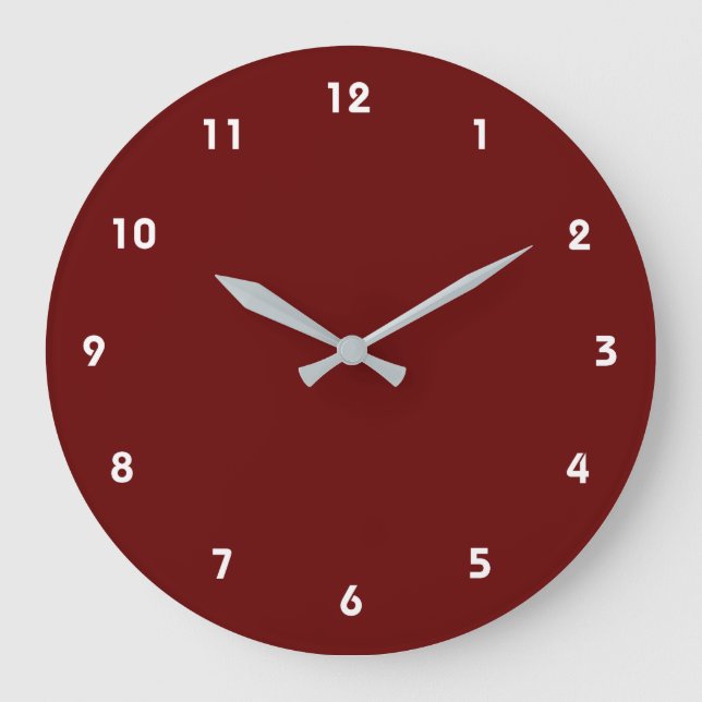 Grande Horloge Ronde Clock Face Red Background Clock (Recto)