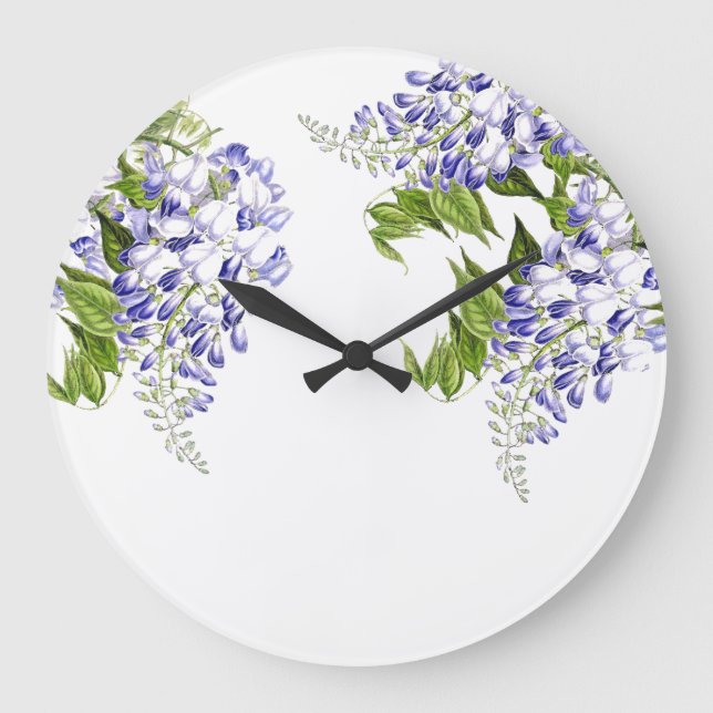 Grande Horloge Ronde Clock Floral Wall (Recto)