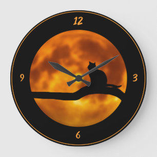 GRANDE HORLOGE RONDE CLOCK FULLL MOON CATHOUETTE