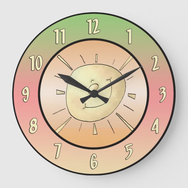 Grande Horloge Ronde Clock Happy Sun (Recto)