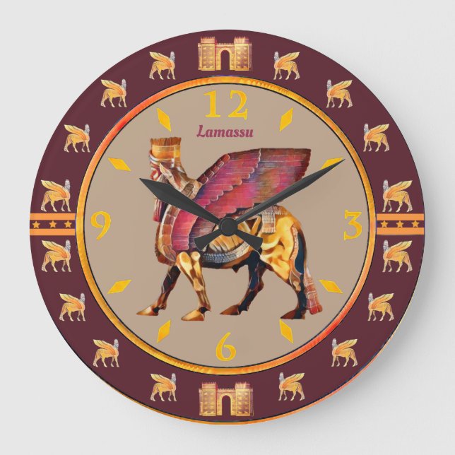 Grande Horloge Ronde Clock Lamassu (Recto)
