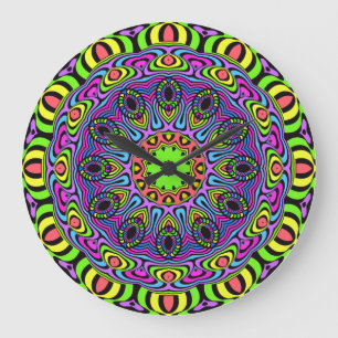 Grande Horloge Ronde Clock Mandala