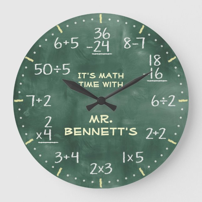 Grande Horloge Ronde Clock personnalisable (Recto)