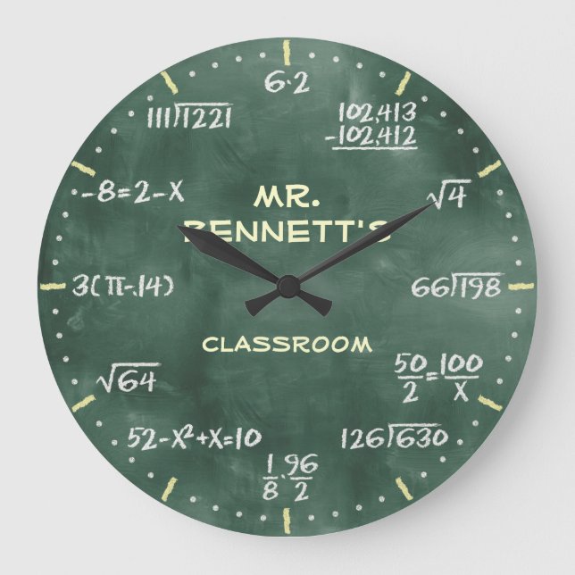 Grande Horloge Ronde Clock personnalisable (Recto)