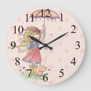 Grande Horloge Ronde Clock Polkadot Clock