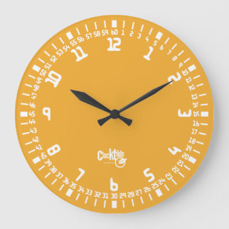 Grande Horloge Ronde CLOCK TILDE variation numérique 125 S3 pomme