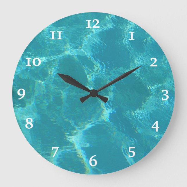 Grande Horloge Ronde Clock Turquoise (Recto)