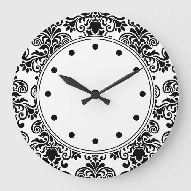 Grande Horloge Ronde Clocks de Damask (Recto)
