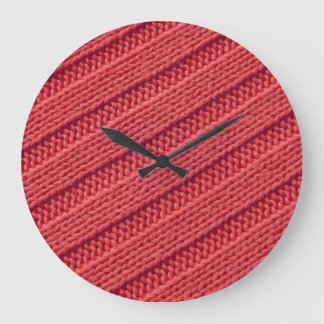 Grande Horloge Ronde Closeup stripy crochet texture.