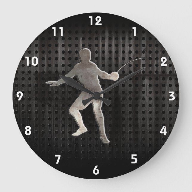 Grande Horloge Ronde Clôture ; Noir Cool (Recto)