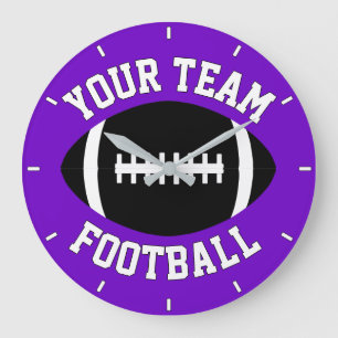Grande Horloge Ronde Coach de football color