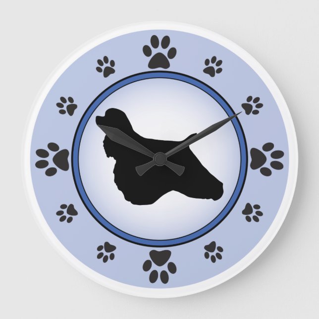 Grande Horloge Ronde Cocker Spaniel (Recto)
