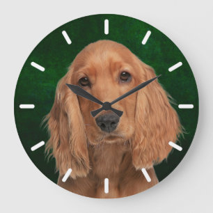 Grande Horloge Ronde Cocker Spaniel Round Wall Clock