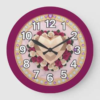 Grande Horloge Ronde Cœur 