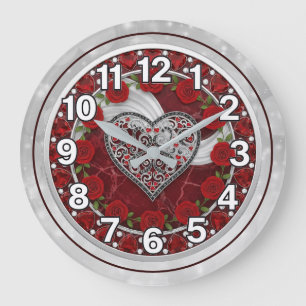 Grande Horloge Ronde Cœur