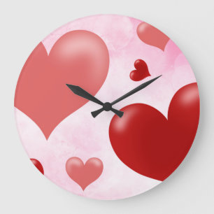 Grande Horloge Ronde Cœur