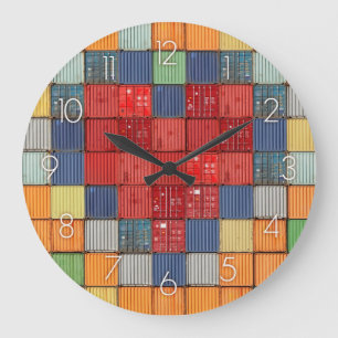Grande Horloge Ronde Coeur de récipient d'expédition
