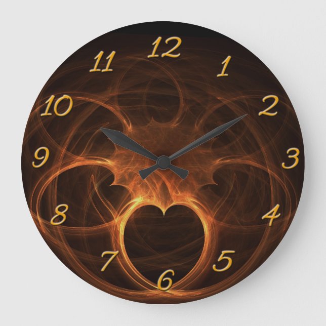 Grande Horloge Ronde Coeur flamboyant (Recto)