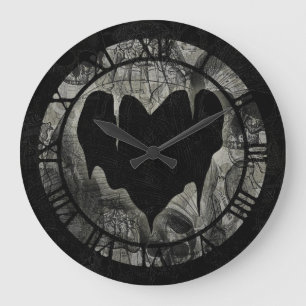 Grande Horloge Ronde Cœur Lugubre