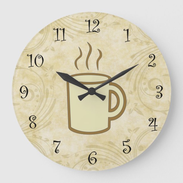 Grande Horloge Ronde Coffee Kitchen Wall Clocks (Recto)