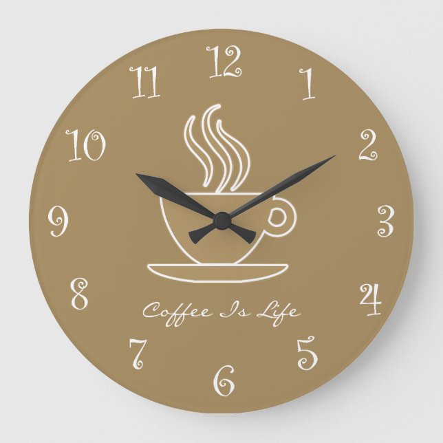 Grande Horloge Ronde Coffee Kitchen Wall Clocks (Recto)