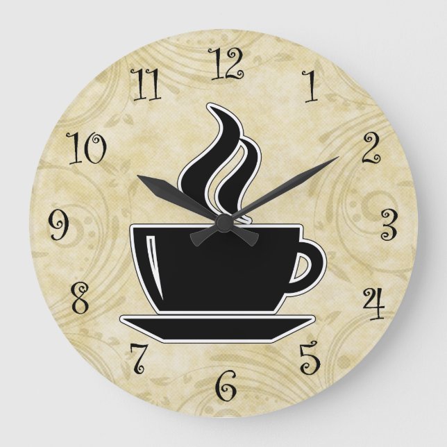 Grande Horloge Ronde Coffee Kitchen Wall Clocks (Recto)