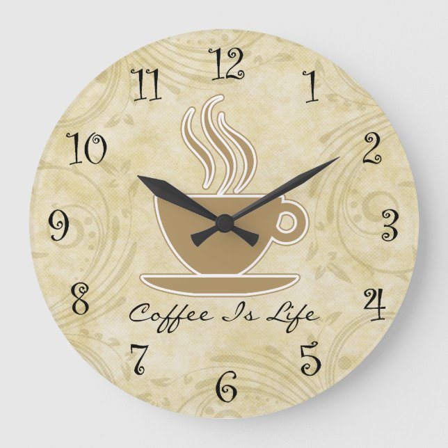 Grande Horloge Ronde Coffee Kitchen Wall Clocks (Recto)