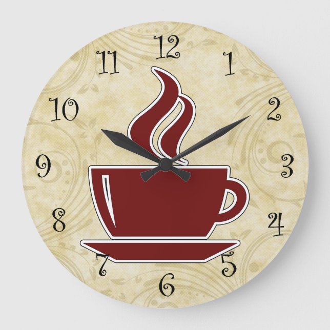 Grande Horloge Ronde Coffee Kitchen Wall Clocks (Recto)