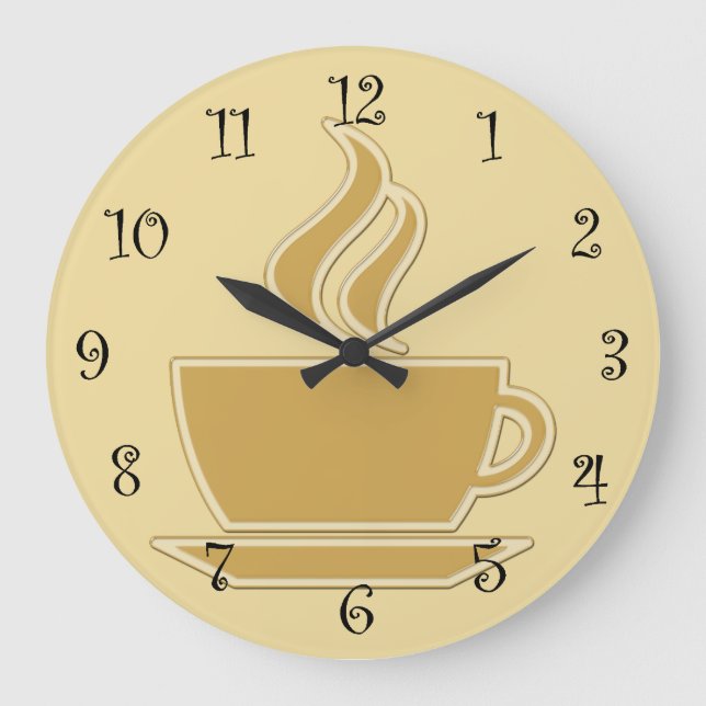 Grande Horloge Ronde Coffee Kitchen Wall Clocks (Recto)